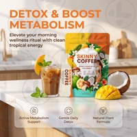 Poudre de café végétalienne amincissante, approvisionnement direct usine, OEM/ODM, détox corporelle pour adultes, aide à perdre du poids, coupe-faim, poudre de Garcinia Cambogia