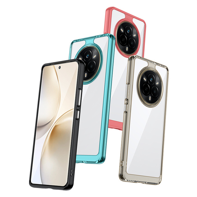Independent Button Full Protection 2 in 1 Transparent Phone Cover for Oppo Realme 14 Pro/14x/14 Pro+ Anti Drop Mobile Case