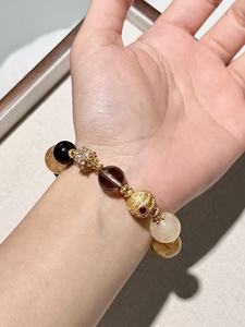 UM Jewelry Ball-Shaped Trendy Copper Alloy <b>Beaded</b> <b>Bracelet</b> for Unisex Daily Wear and Gift - Product Image 3