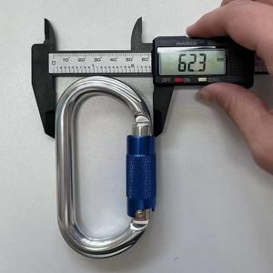 Mosquetones de aluminio en forma de O de alta calidad <span class=keywords><strong>25</strong></span> <span class=keywords><strong>Kn</strong></span> doble bloqueo para escalada en roca y montañismo directo de fábrica - Product Image 5