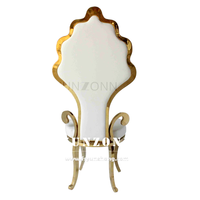 Chaises de Trône de Couple, Forme de Feuille, Design Royal Spécial pour Hôtellerie, Meubles pour Mariés, avec Cristal pour Mariages et Événements