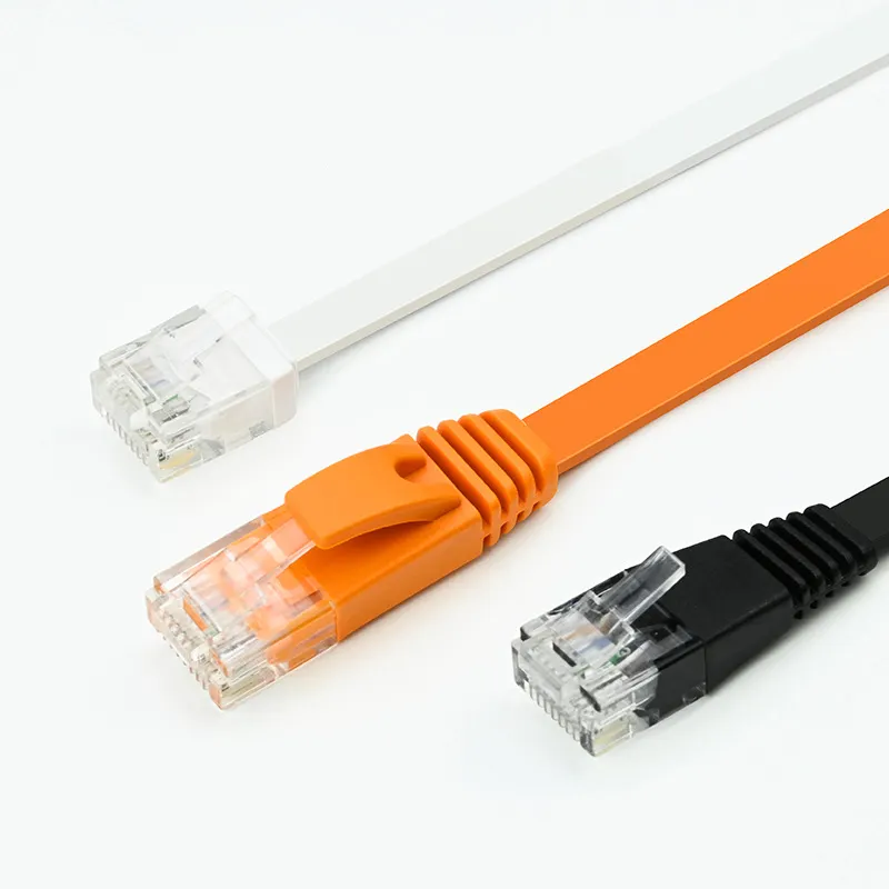 Kabel jaringan Rj45 panjang kustom 1m/5m/10m/50m/100m Cat5e/cat6/cat6a/cat7/cat8 Utp ftp sftp Cat 6 Rj45