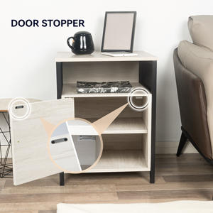 Armoire de rangement de bureau en bois à roulettes, trois niveaux, étagères réglables, résistante à l'eau, organisateur multifonctionnel pour documents - Product Image 2