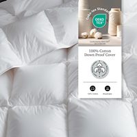Couette surdimensionnée King Size moderne blanche, alternative au duvet, 100% coton, hypoallergénique, respirante, légère, toutes saisons