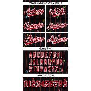 Customizable Hip Hop Sports Shirt Men Women Youth Baseball Jersey with Stitched Name and Number Striped Design - Product Image 3