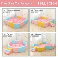 Piscine à balles modulaire personnalisable en mousse souple pour enfants, piscine à balles intérieure en cuir PU non toxique, solution clé en main, marque Sunsoul, sur mesure