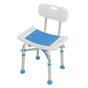 Foshan Heavy Duty Shower Chair <b>With</b> <b>Back</b> Aluminum Alloy Bath <b>Stool</b> Non Slip For Elderly Bathroom Safety Equipment - Product Image 5