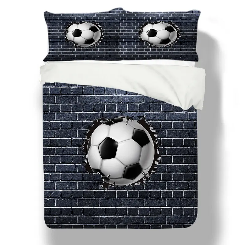 Drop Shipping 3D Football Printed Duvet Cover Set Bedding Sets Comforter Bed Clothes Quilt Covers