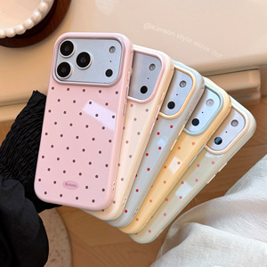 เคสโทรศัพท์ลายจุดสีตัดกันสไตล์ Ins สำหรับ iPhone 17 16 Pro 15 14 13  แบบนิ่มกันกระแทก - Product Image 6