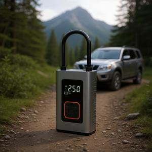 Compressore d'Aria Digitale Portatile 12V in Lega di Alluminio Monocilindrico per Viaggi all'Aperto - Product Image 2