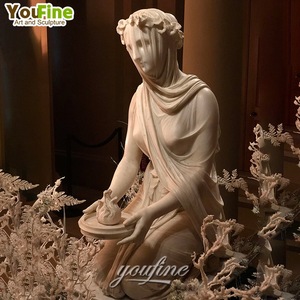 Statue de Rebecca voilée en <span class=keywords><strong>marbre</strong></span> de haute qualité pour musée - Product Image 5