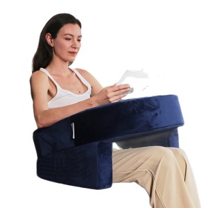 Reading <b>Pillow</b> Velvet Rectangle With Storage For Couch And <b>Bed</b> Rest Support - Product Image 5