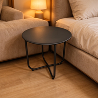 Table basse en fer de style européen avec rangement, design moderne pour la maison, utilisation en extérieur dans le jardin et sur le balcon