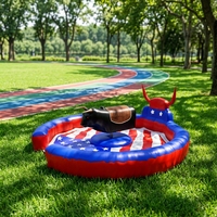 FUN BOUNCE Taureau mécanique gonflable en PVC, jeu sportif écologique