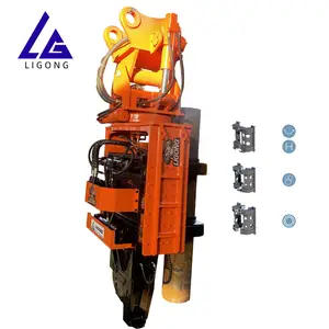 side grip vibro hammer price excavator mounted piling equipment suppliers sheet pile drivers