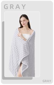 Serviette de bain 7A en microfibre tricotée antibactérienne, velours corail, écologique, anti-enfants, séchage rapide, épaisse, pour bain moussant - Product Image 5