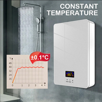 Chauffe-eau électrique mural en plastique à chauffage instantané rapide, homologué aux normes américaines et européennes, pour petite douche domestique transfrontalière
