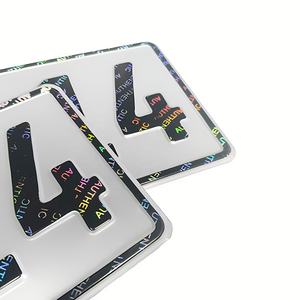 Fabricante de alta calidad Cartel de metal impreso Placa de matrícula de Número de coche en relieve reflectante de aluminio con marcas de agua de holograma - Product Image 5