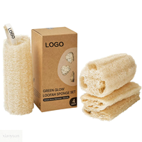 Ensemble d'éponges en loofah naturelles OEM, 100% végétales, sans colorants, biodégradables, exfoliant pour le bain, pour une peau éclatante, fabriquées à la main en Chine