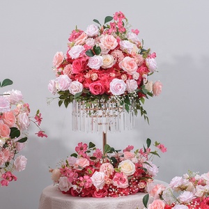 Thiết Kế Mới Màu Hồng Nhân Tạo Hoa Bóng Centerpieces Hàng Vòm Cho Giáng Sinh Trở Lại Trường Trung Quốc Năm Mới Tổ Chức Sự Kiện Bảng Trang Trí Nội Thất - Product Image 4