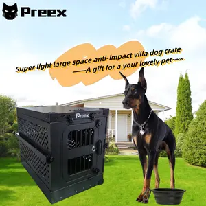 Fabrikdirektverkauf modular stapelbares Hundehaus Aluminium klappbare Hundekästen für große Hunde