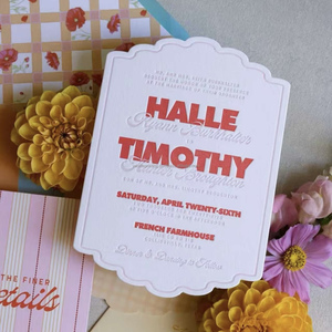 Invitación de Boda Impresa en Tipografía de Primera Calidad con Impresión Offset y Logotipo Personalizado en Papel de Algodón y Cartulina - Product Image 1