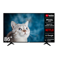 Pantalla LED Android 4K de Alta Definición de 86 Pulgadas, Sistema de Cine en Casa Inteligente para Hotel/Apartamento, Opciones de 55, 65, 75 y 100 Pulgadas
