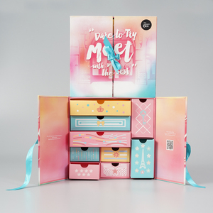 Cajas de Regalo de Cartón Rígido con Logotipo Personalizado, Cajas de Embalaje Magnéticas Reciclables con Cinta para Calendario de Adviento - Product Image 1
