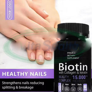 VitaSpring Cápsulas de Biotina para Crecimiento del Cabello, Suplemento Vitamínico de Queratina y Colágeno para Hombres, 10000mcg, 25000mcg - Product Image 3