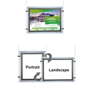 A4 A3 A2 A1 A0 Real Estate Window Display LED Light Box Magnetic Frame Lightbox Acrylic Hanging Led Light Boxes