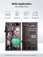 Carte amplificateur S-80 60W 5.3 avec 9 boutons, égaliseur 5 bandes, affichage AUX USB TF pour haut-parleur de 10 pouces, 12 pouces, 15 pouces