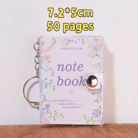 Carnet portable créatif Kawaii avec couverture en PVC, petit carnet mignon pour étudiants, fournitures scolaires, breloques de sac, porte-clés