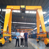 Grues portiques électriques sans rail sur pneus en caoutchouc de 10 tonnes du fabricant – Taille personnalisable