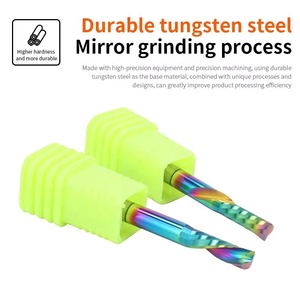 DLC Coated Carbide Single Flute Down Cut <b>CNC</b> Router Bit for Acrylic PVC Milling <b>Cutter</b> Engraving Cutting Tool OEM - Product Image 2