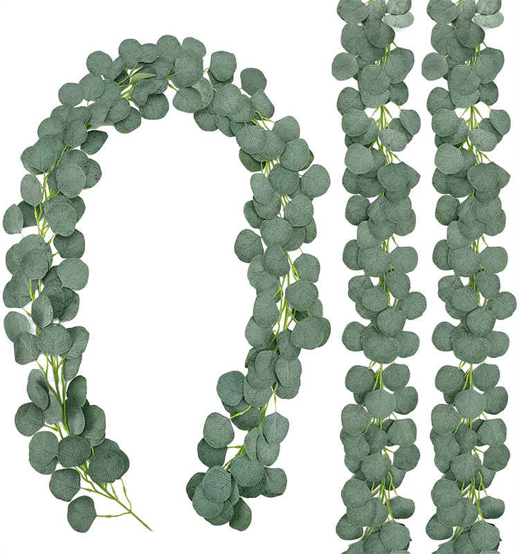 Artificial Silver Dollar Eucalyptus  Garland  for Wedding Party Home Decoration