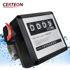 高精度4桁メカ式ディーゼル流量計1インチ1 5インチギア構造ストレート型燃料流量計 - Product Image 1