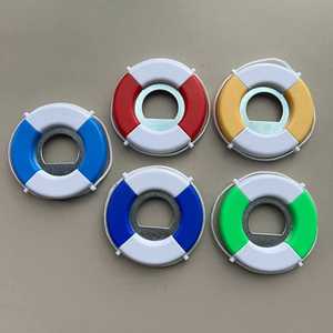 Lifesaver Nautical Plastic Bottle Opener with Silk Screen Printing-Promotional Beer Opener for Beach & Party Favors - Product Image 4