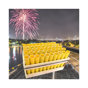 Tube de feux d'artifice d'affichage pyrotechnique de 2 pouces de haute qualité <span class=keywords><strong>Fusée</strong></span> de mortier en plastique personnalisée pour les célébrations d'événement - Product Image 4