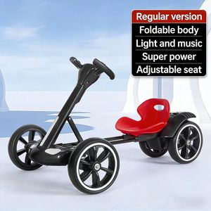 Go-Kart Elettrico per Bambini a 4 Ruote, Auto Giocattolo Ricaricabile con Batteria 12V, Pieghevole e Portatile per Bambini da <span class=keywords><strong>2</strong></span> a 4 Anni, in Plastica - Product Image 1