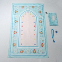 SAJDAH BS-001 Kit de prière islamique portable pour Ramadan, l'Aïd et la prière quotidienne, tapis de prière musulman avec chapelet et compteur d'adhan