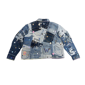 DiZNEW Apparel Manufacturer Custom Men's <strong>Jackets</strong> Designer Hip Hop Heavyweight Zip up Jean <strong>Jacket</strong> Men - Product Image 2