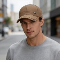 Casquette de baseball personnalisée à 6 panneaux en coton biologique, fabricant Bae Shiow, chapeau de sport de haute qualité avec logo métallique, vente en gros