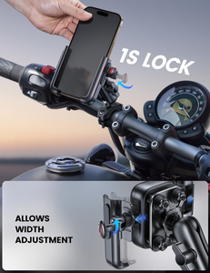 Soporte para Teléfono de Motocicleta Lamicall BCSP02, Resistente, Totalmente Metálico, con Amortiguador de Vibraciones, Bloqueo Rápido en 1 Segundo, el Mejor Regalo para el Día del Padre - Product Image 4