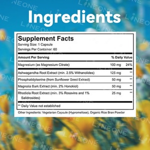 แคปซูลคอร์ติโซลฉลากส่วนตัว OEM อาหารเสริมบำรุงต่อมหมวกไตเพื่อการตอบสนองต่อความเครียดอย่างมีสุขภาพดี - Product Image 3