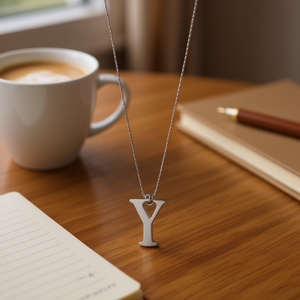 Acoro Letter <b>Y</b> Pendant <b>Necklace</b> Stainless Steel Gold Plated Snake Chain Minimalist Fashion Jewelry For Women - Product Image 3