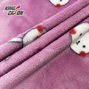 किंगकेसन पशु मुद्रित एंटी-स्टैटिक प्रिंटिंग गर्म 100% पॉलिएस्टर माइक्रोफाइबर फ्लैनेल तकिया और क्यूही के लिए कपड़े - Product Image 1