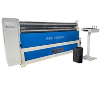 Machine de roulage asymétrique pour tôles d'acier Metform, électrique, à 3 rouleaux, plieuse à trois rouleaux, à prix abordable