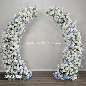 Arche de fleurs en soie DKB personnalisée, faite à la main, durable, 7-8 pieds de haut, pour les cérémonies de mariage, la maison, le jardin, les fêtes en plein air - Product Image 3