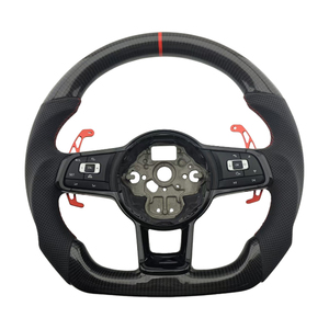 Volante de Cuero Perforado de Fibra de Carbono a Precio de Mayoreo para Volkswagen Golf 7.5 gti - Product Image 1