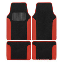 Ensemble de tapis de sol universels quatre pièces en PVC pour voiture, antidérapants, résistants à la saleté, style vintage nordique, best-seller transfrontalier